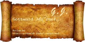 Gottwald József névjegykártya